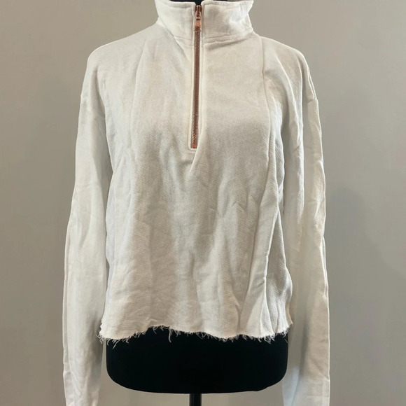 NWT Michael Lauren Rose Gold 1/2 Zip French Terry Pullover Sweater Size M - Picture 4 of 10